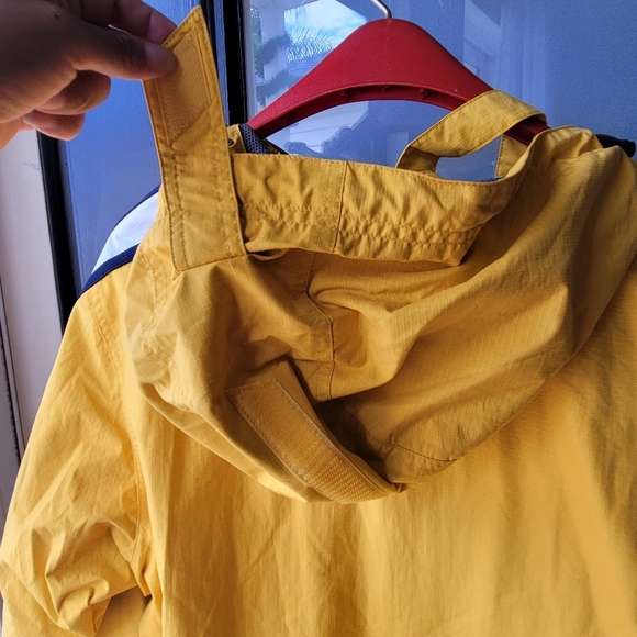 VINTAGE GAP REFLECTIVE RACING STRIPED HOODED WINDBREAKER JACKET XS STRIPED - Picture 9 of 14